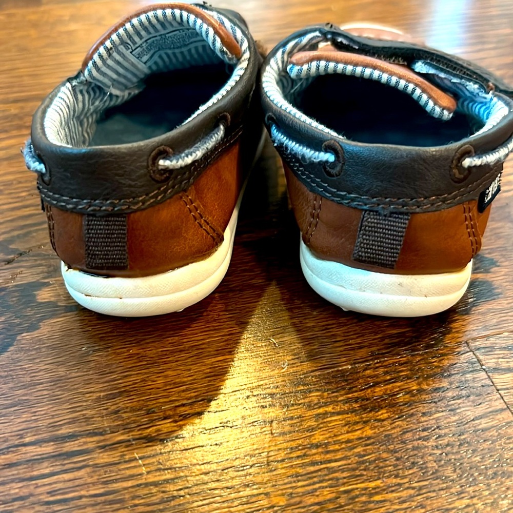 Carter's Brown and White Baby Walker Shoes with Velcro Strap - Picture 4 of 5